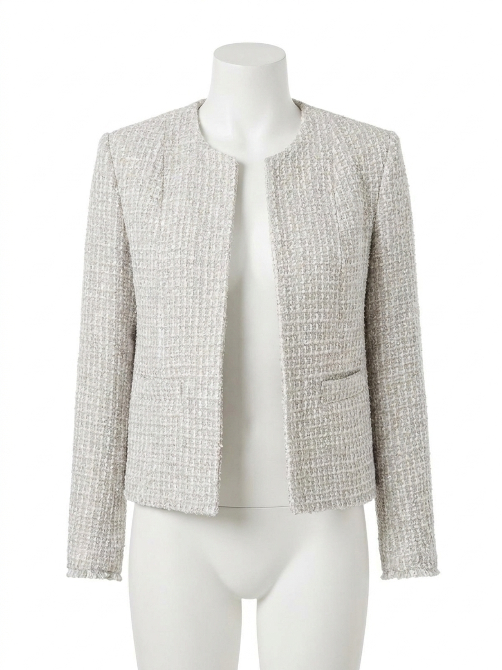 NEW IRO women's joulia jacket in silver metallic
